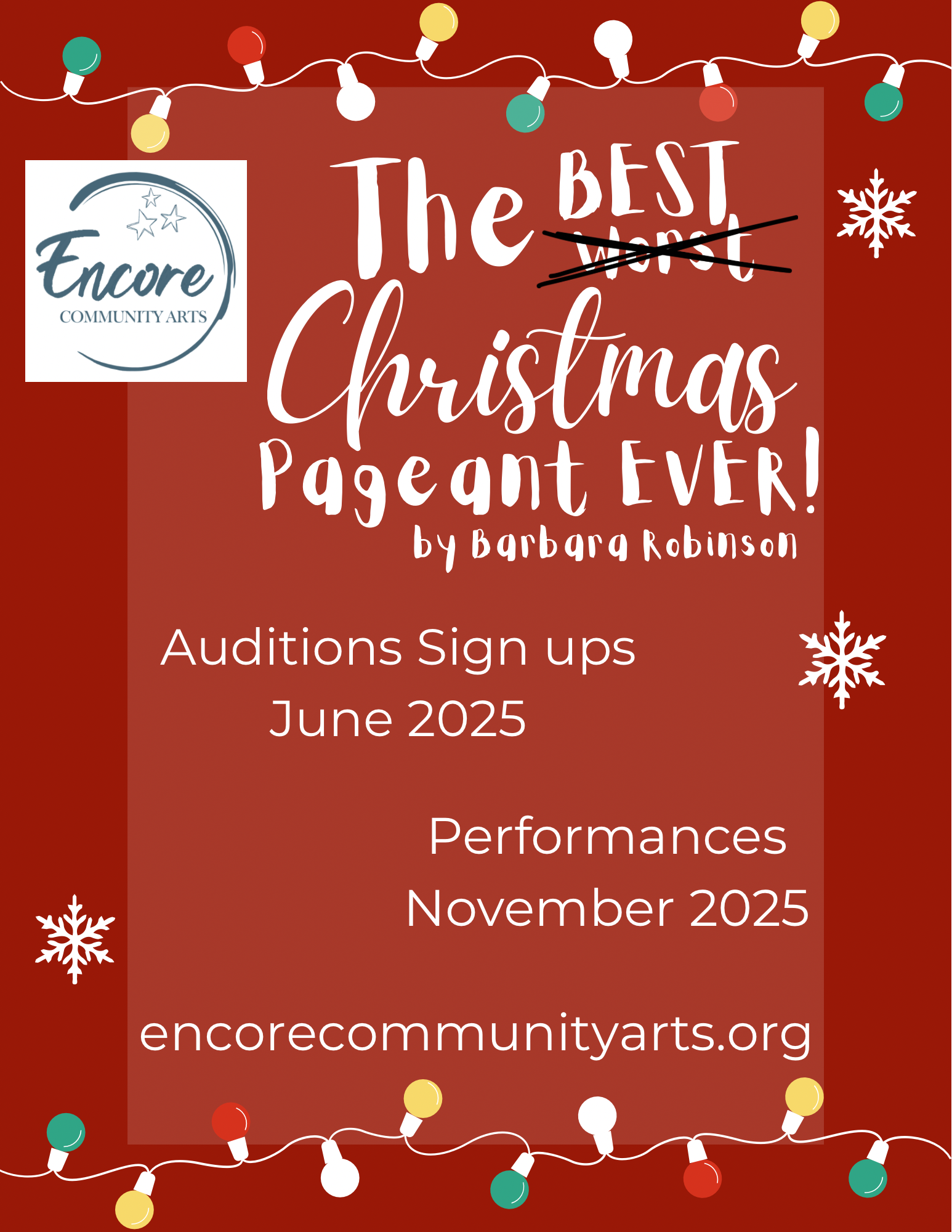 The Best Christmas Pageant Ever playbill
